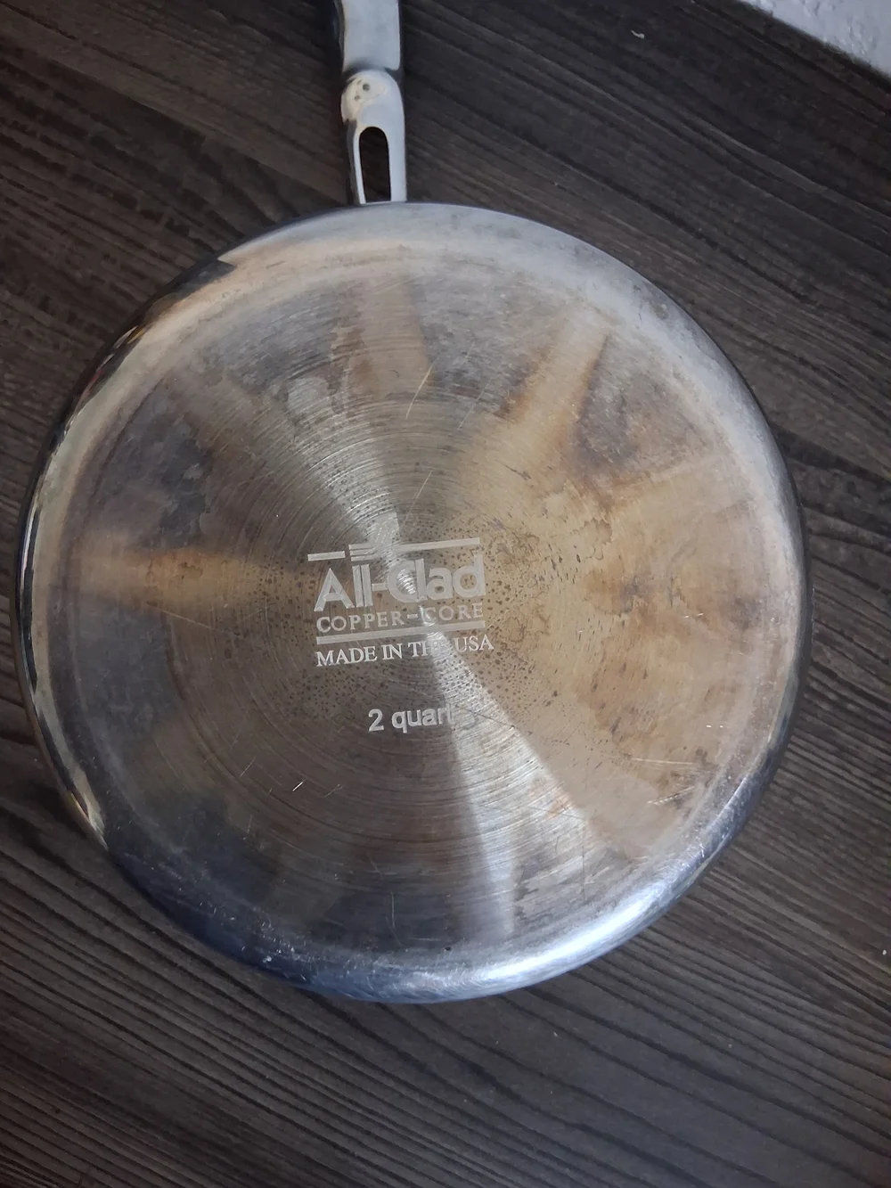 All Clad Copper Core 2 Qt Sauce Pan Stainless 5 Ply USA 6202 Saucepan No Lid